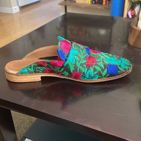 FREE PEOPLE Floral At Ease Brocade Slides - Picture 5 of 5